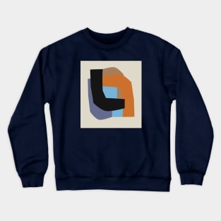 Autumnal Geometric Composition Crewneck Sweatshirt